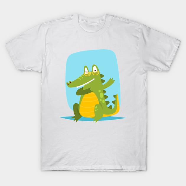 The alligator crocodile returns its inclusion T-Shirt by hossamimam